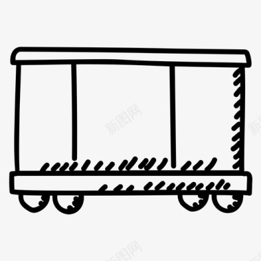 货物列车物流配送铁路运输图标