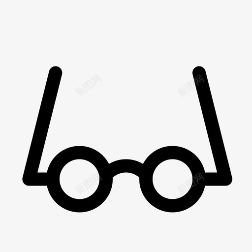 眼镜架视图简单干净的圆形笔划svg_新图网 https://ixintu.com 眼镜架 视图 简单 干净 圆形 笔划