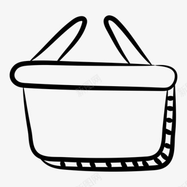 杂货桶篮子购物桶图标
