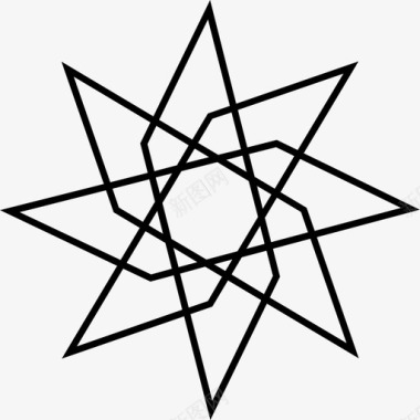 星几何学圣诞节装饰图标