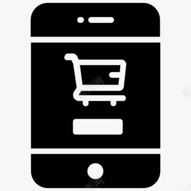 购物应用程序电子商务网上购物图标
