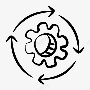 自动化解决方案齿轮选项图标