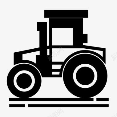 拖拉机农业农用车图标