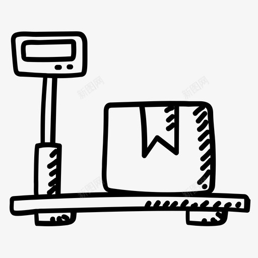 重量秤平衡秤装运重量svg_新图网 https://ixintu.com 重量 重机 平衡 装运 购物 商业 系列 图标 集合