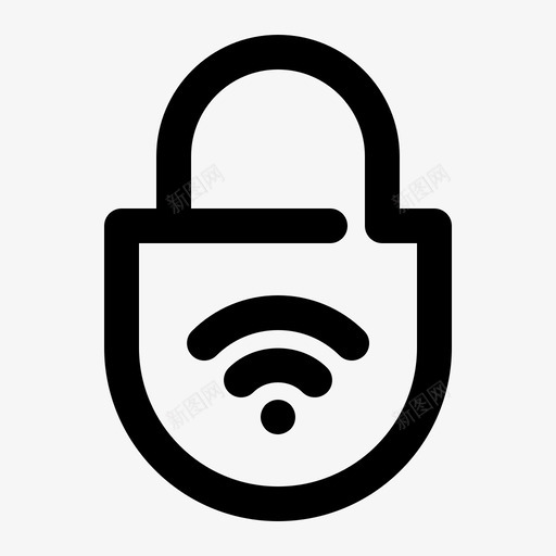 挂锁现代智能家居svg_新图网 https://ixintu.com 智能家居 挂锁 现代 技术 智能 保护器 线路 图标