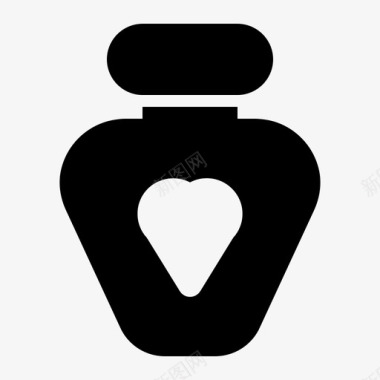 爱情药剂瓶子浪漫图标