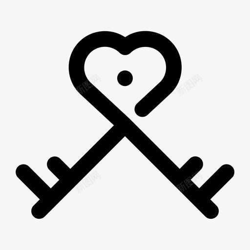 爱的钥匙心情人节svg_新图网 https://ixintu.com 爱的 钥匙 情人节 心情 线图 图标