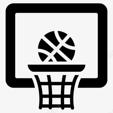 篮球圈篮板篮球目标图标