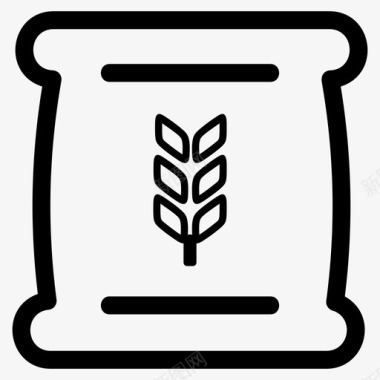 小麦农业粮食图标