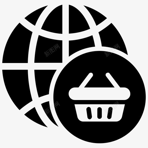 全球购物电子商务国外购物svg_新图网 https://ixintu.com 购物 全球 电子商务 国外 互联网 网上购物 商业 图标 收集