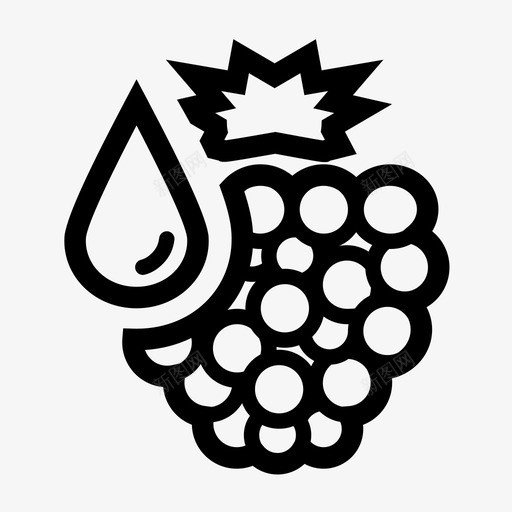 黑莓酒水果果汁svg_新图网 https://ixintu.com 莓酒 水果 果汁 酒吧