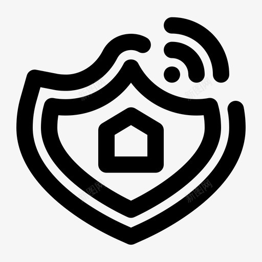 智能保护器家庭现代svg_新图网 https://ixintu.com 智能 家庭 保护器 现代 技术 线图 图标