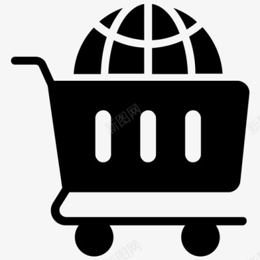 全球购物电子商务国外购物图标