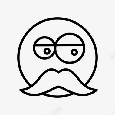 小胡子表情符号情绪图标