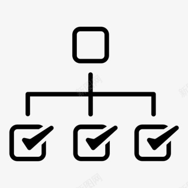 检查表工作分配组织结构图图标