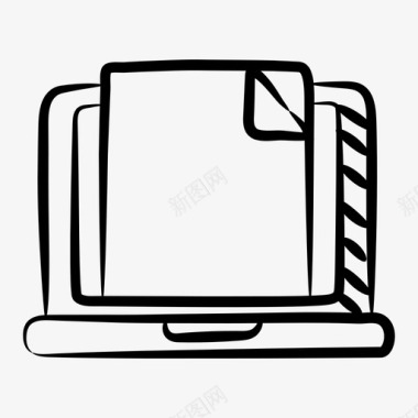 在线文档电子文档笔记本电脑图标