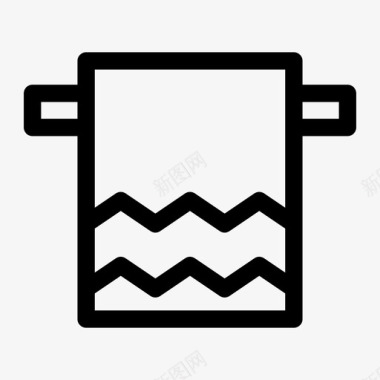 毛巾浴巾布料图标