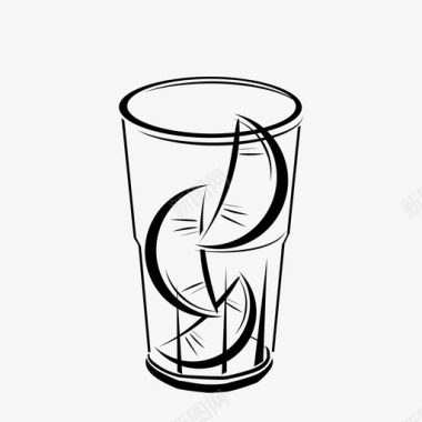 莫吉托第一步鸡尾酒玻璃杯图标