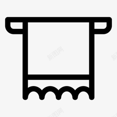毛巾浴巾布料图标