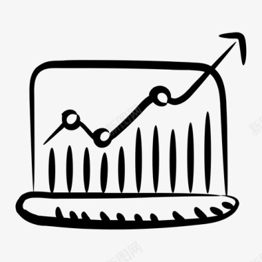 在线分析业务增长图表图标