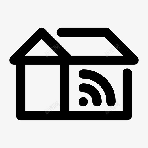 智能家居家居现代svg_新图网 https://ixintu.com 智能家居 家居 现代科技 线路 图标