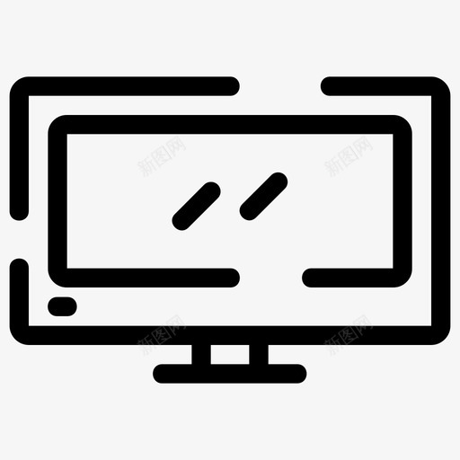 智能电视频道显示器svg_新图网 https://ixintu.com 智能 电视 频道 显示器 屏幕 线路
