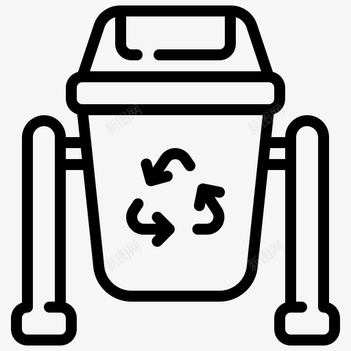 回收站垃圾桶环保svg_新图网 https://ixintu.com 回收站 垃圾桶 环保