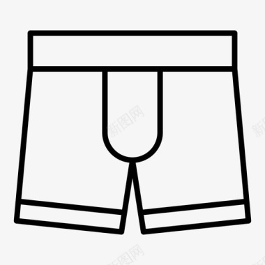 内裤拳击服时装图标