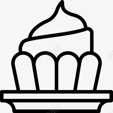 甜点纸杯蛋糕面包房松饼图标