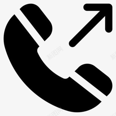 呼出呼叫通信电话图标