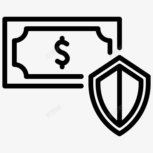 金钱保护保险安全svg_新图网 https://ixintu.com 金钱 保护 保护金 保险 安全 盾牌 金融 科技 线路