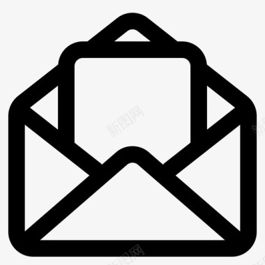 信件电子邮件明信片图标