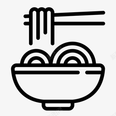 面条亚洲筷子图标