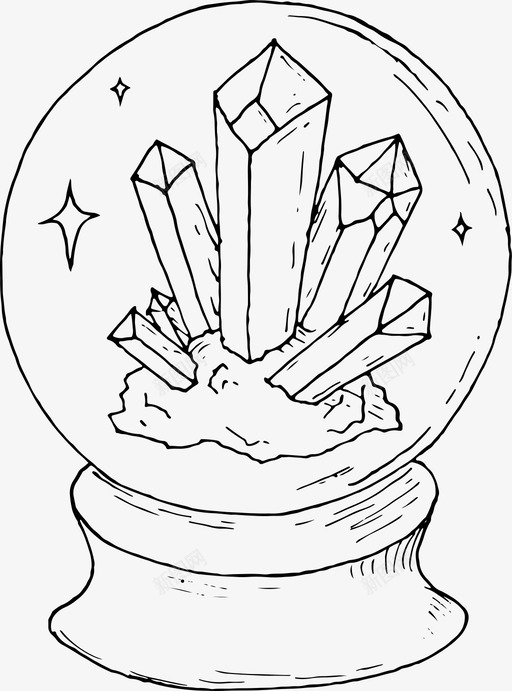 魔法球水晶吉普赛svg_新图网 https://ixintu.com 魔法 水晶 吉普赛 神秘 巫术