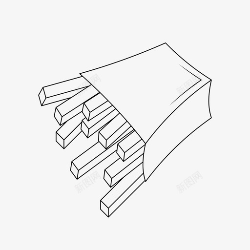 薯条盒装快餐svg_新图网 https://ixintu.com 薯条 盒装 快餐 土豆