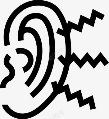 耳鸣健康噪音图标