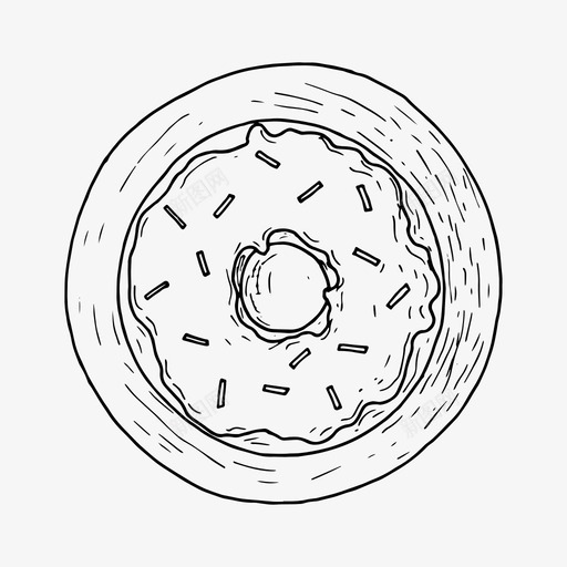 甜甜圈食品手绘svg_新图网 https://ixintu.com 甜甜圈 食品 手绘 视图