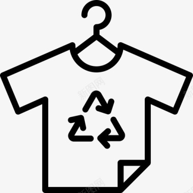 回收衬衫服装环保图标