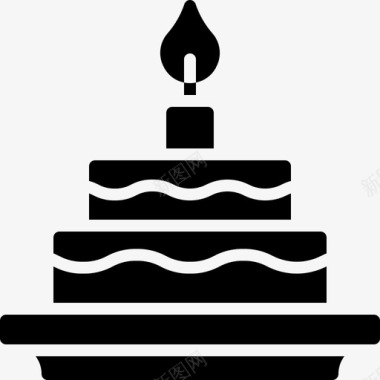 生日蛋糕面包房甜点图标
