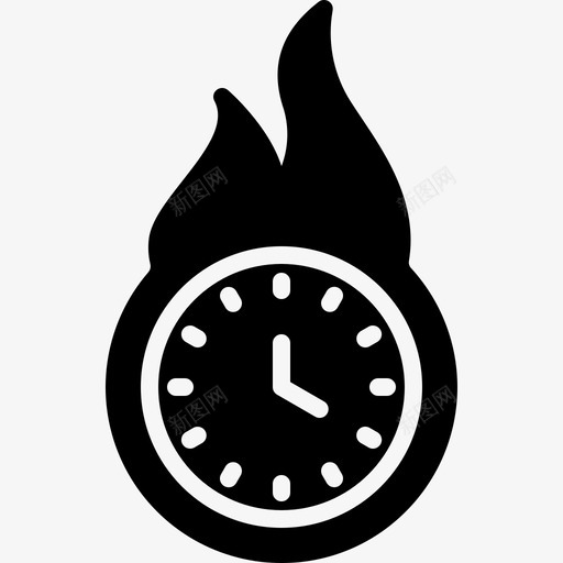 提供时间燃烧时钟svg_新图网 https://ixintu.com 提供 时间 燃烧 时钟 业务 固体