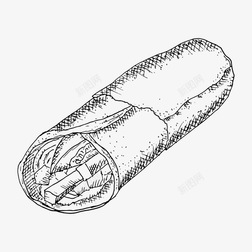 陀螺食物手绘svg_新图网 https://ixintu.com 食物 地中海 陀螺 手绘 素描