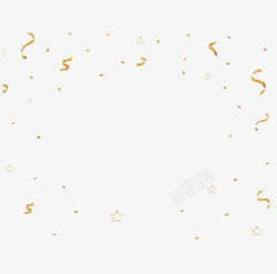 金色彩带花纹新年新年 金箔纸 金色彩带 新年快乐 2018新年各种素材