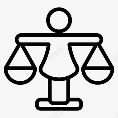 平衡两性平等法律图标