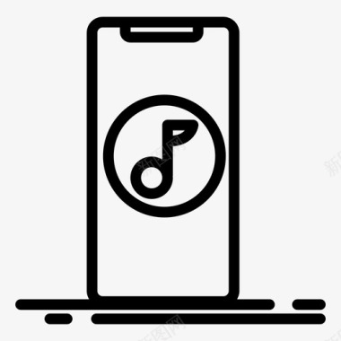 智能手机iphone播放歌曲图标