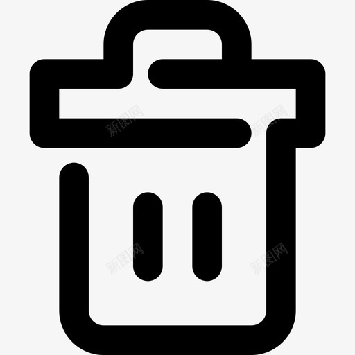 垃圾篮子垃圾桶svg_新图网 https://ixintu.com 垃圾 垃圾桶 篮子 城市 轮廓