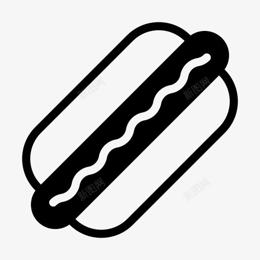 热狗面包肉svg_新图网 https://ixintu.com 热狗 面包 香肠 食物