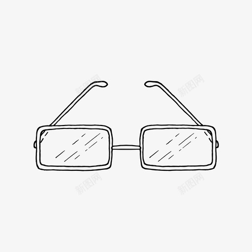 手绘素描眼镜svg_新图网 https://ixintu.com 手绘 素描 眼镜