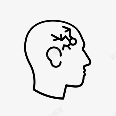 头痛脑癫痫图标