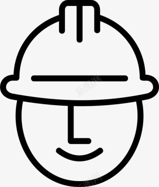 劳动节头盔工人图标