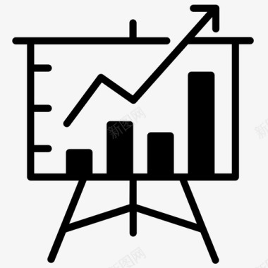 商业报告图表管理图标
